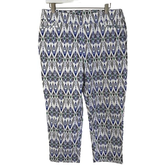 Chicos Brigitte Ikat Crops Size 12 - Picture 2 of 15
